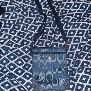 blue coach purse